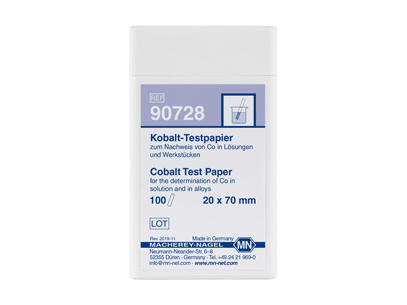 Qualitative Cobalt test paper for Cobalt: 25 mg/L Co²⁺