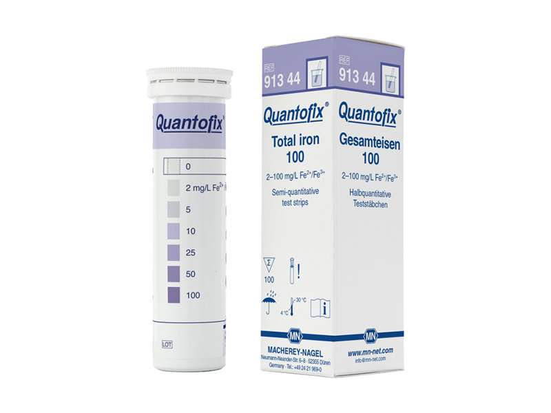 Semi-quantitative test strips QUANTOFIX Total iron100