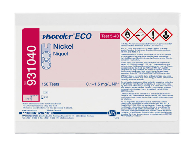 德国MN VISOCOLOR ECO镍测试盒 ( Nickel )931040 / 931240（补充装）